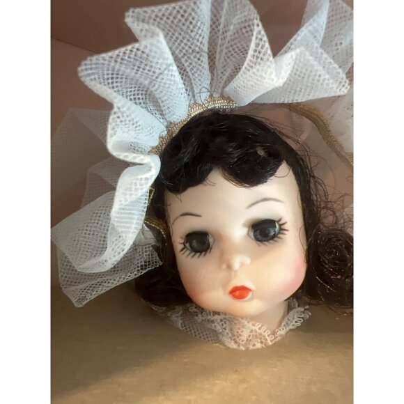 Vintage Madame Alexander Bride Doll #435 Original Box 8" Dark Hair Estate Tulle - Picture 3 of 6